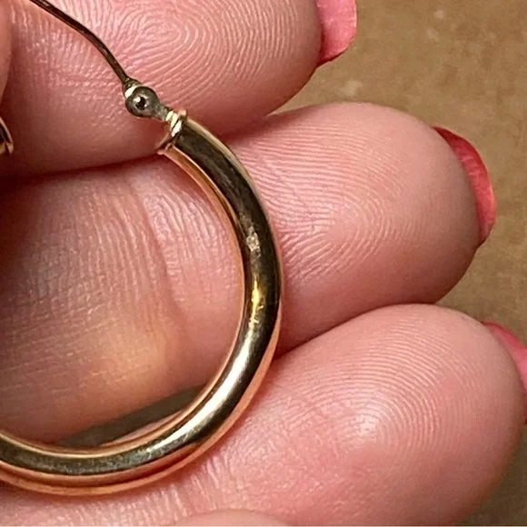 14K Yellow Gold Hoops